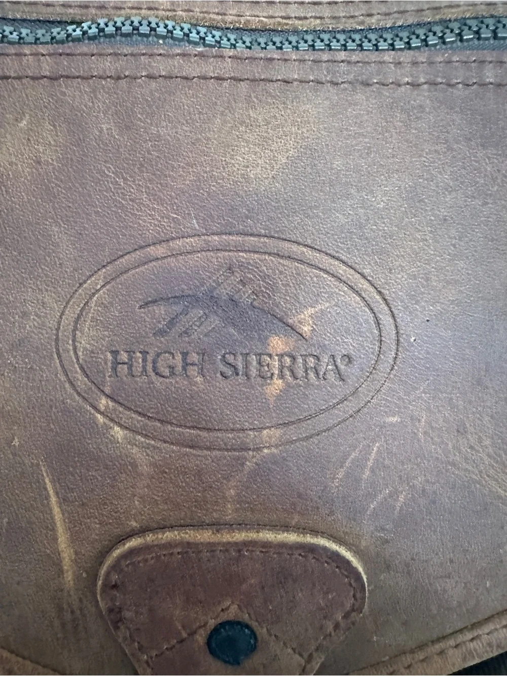 Vintage High Sierra Vintage Canvas Leather Backpack Brown Rucksack Hiking School